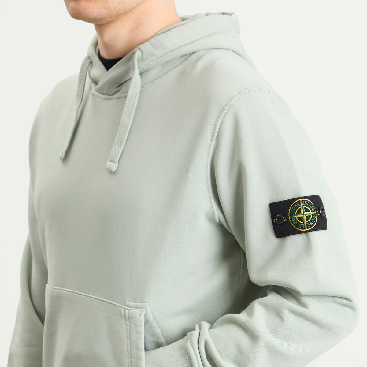 Stone Island Men's Garment Dyed Hoodie in Sage