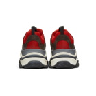 Balenciaga Red and Black Triple S Sneakers