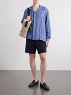 Orlebar Brown - Sylvan Striped Linen Shirt - Blue