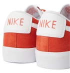 Nike - Blazer Leather-Trimmed Suede Sneakers - Orange