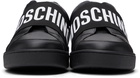 Moschino Black Logo Slip-On Sneakers