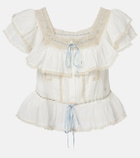 Rixo Melisa embroidered cotton blouse