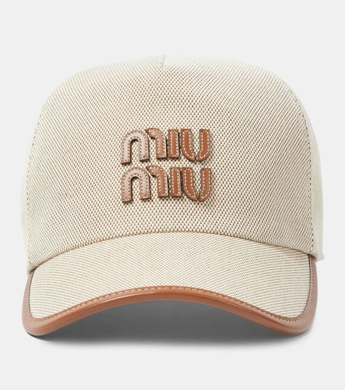 Miu Miu Logo canvas baseball cap Miu Miu