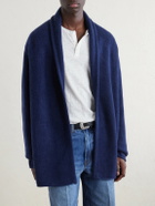The Elder Statesman - Italy Smoking Shawl-Collar Cashmere Cardigan - Blue