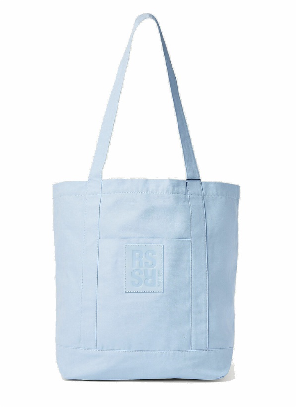 Photo: Raf Simons - Logo Patch Tote Bag in Light Blue