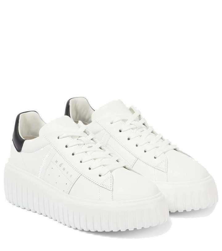 Photo: Hogan H-Stripes leather platform sneakers