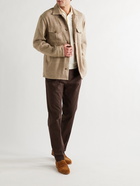 Stòffa - Recycled Herringbone Silk Shirt Jacket - Neutrals