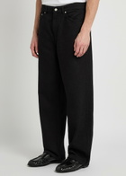 Les Deux Roi Floral Straight-leg Print Denim Jeans Black