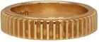 Emanuele Bicocchi Gold Serrated Band Ring