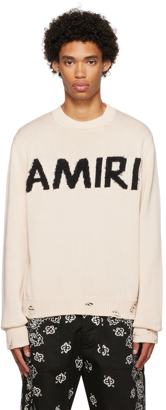AMIRI Beige Eyelash Sweater Amiri