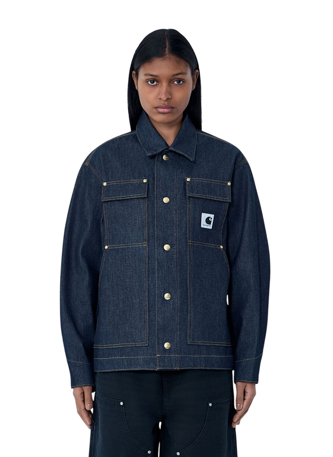 Carhartt Work In Progress Navy Double Front Denim Jacket Carhartt WIP