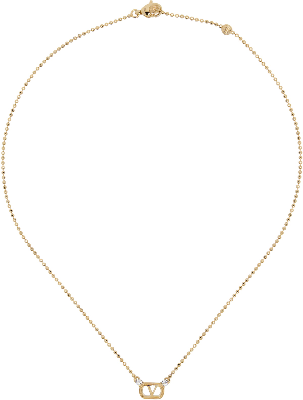 Valentino Garavani Swarovski Crystals & Metal Ovalette Necklace
