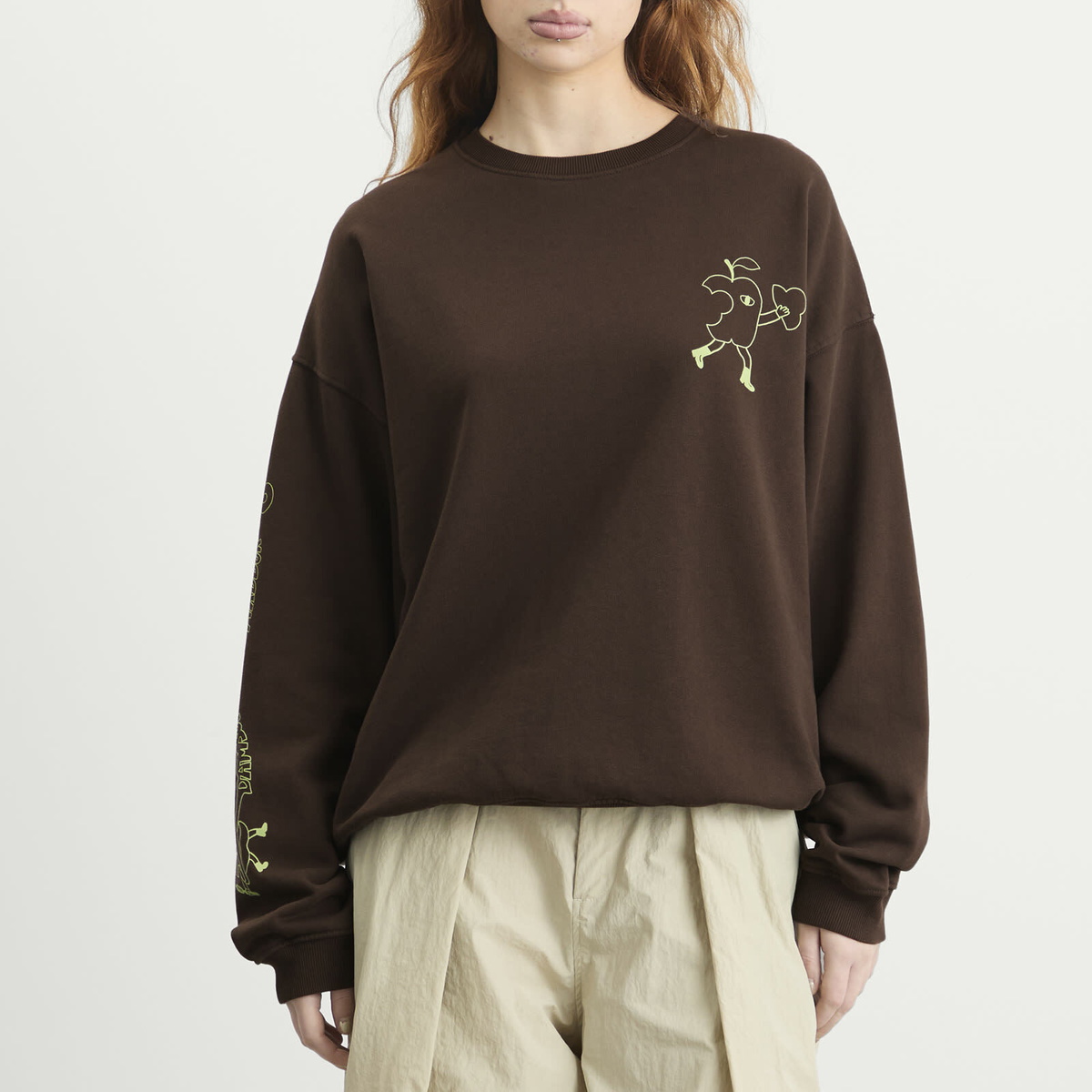Damson Madder Women's Apple Peel Sweatshirt in Brown