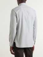 Zegna - Trofeo Stripped Cotton-Poplin Shirt - Blue