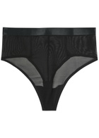 Spanx Sheersense Sculpting Mesh Thong Black
