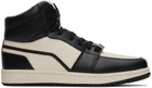 CALVINLUO Black Square Toe High Sneakers