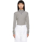 Loewe Navy and White Striped Long Sleeve Turtleneck