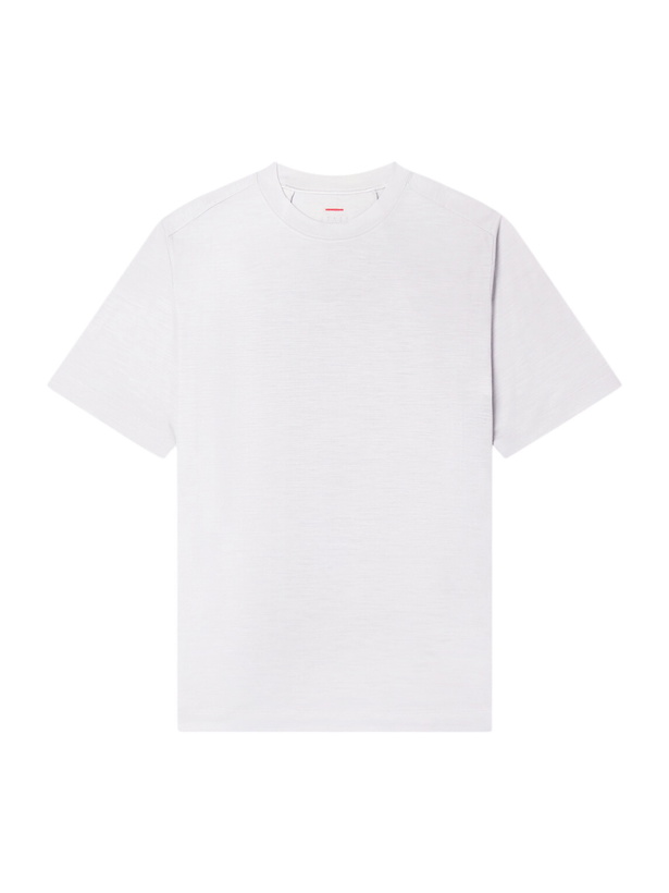 Photo: SEASE - Runner Logo-Print Merino Wool T-Shirt - Gray