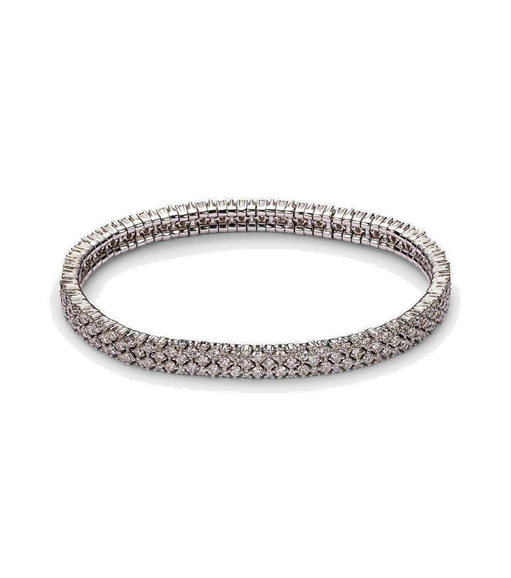 Photo: Shay Jewelry Diamond Mesh Stretch 18kt white gold bracelet with diamonds