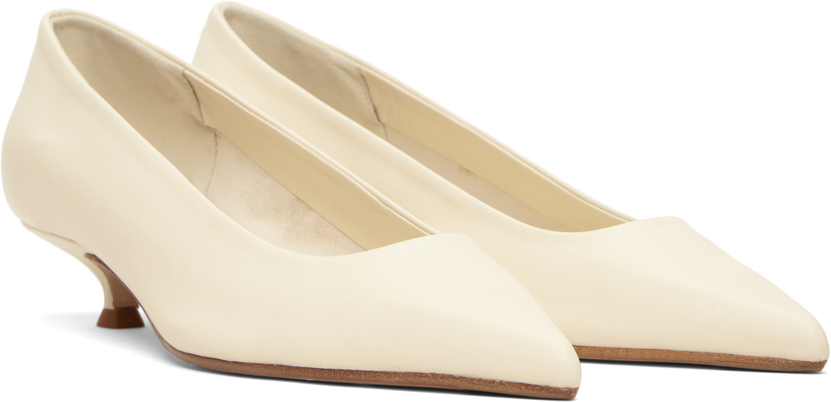 Aeyde Off-White Cari Heels