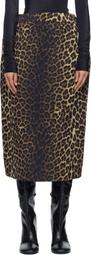 MARIE ADAM-LEENAERDT Black & Beige Rectangle Midi Skirt