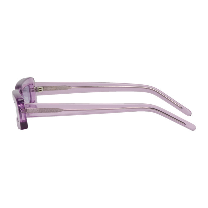 George Keburia SSENSE Exclusive Purple Rectangular Sunglasses