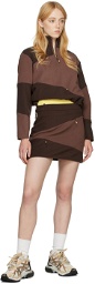 Daniëlle Cathari Brown Cotton Mini Skirt
