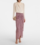 Veronica Beard Sira floral midi skirt