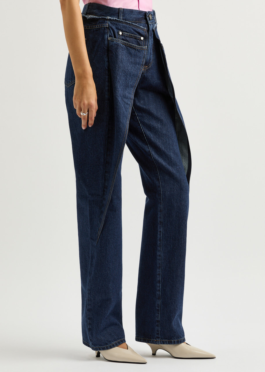 Bettter X Zegna Layered Straight-leg Jeans Denim