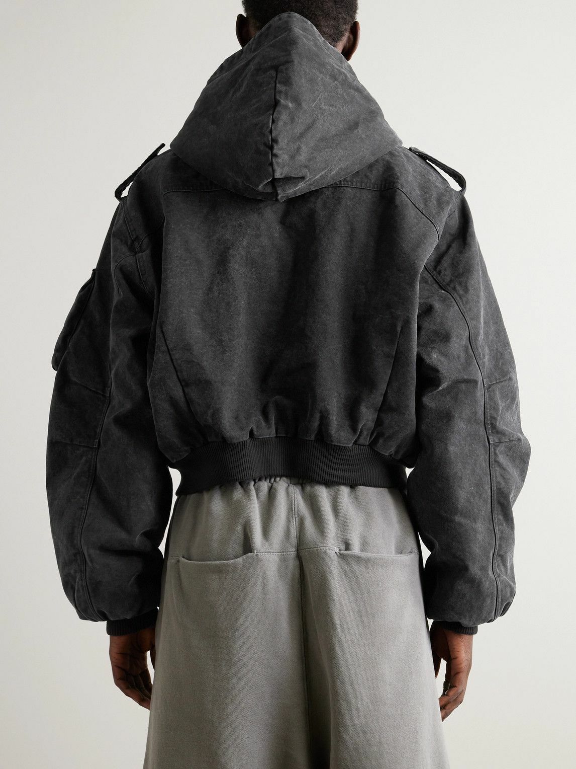 Entire Studios - W2 Padded Washed Cotton-Canvas Hooded Entire Studios - W2 Padded Washed Cotton-Canvas Hooded