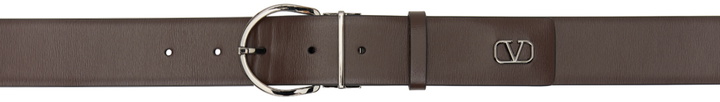 Photo: Valentino Garavani Brown Vlogo Belt