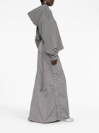 Jade Cropper Grey Logo-Print Asymmetric Hoodie