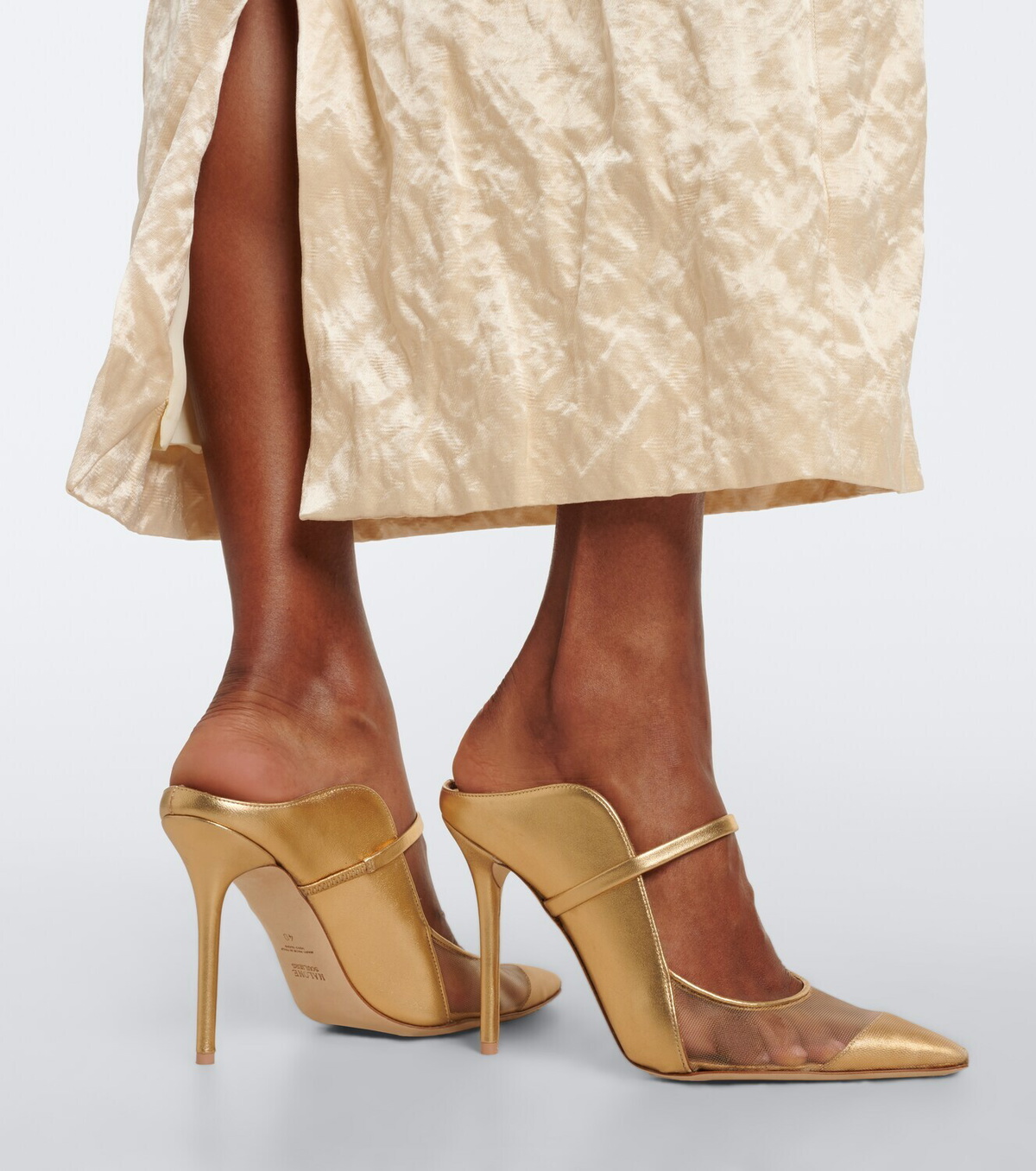 Malone Souliers Maureen leather and mesh mules