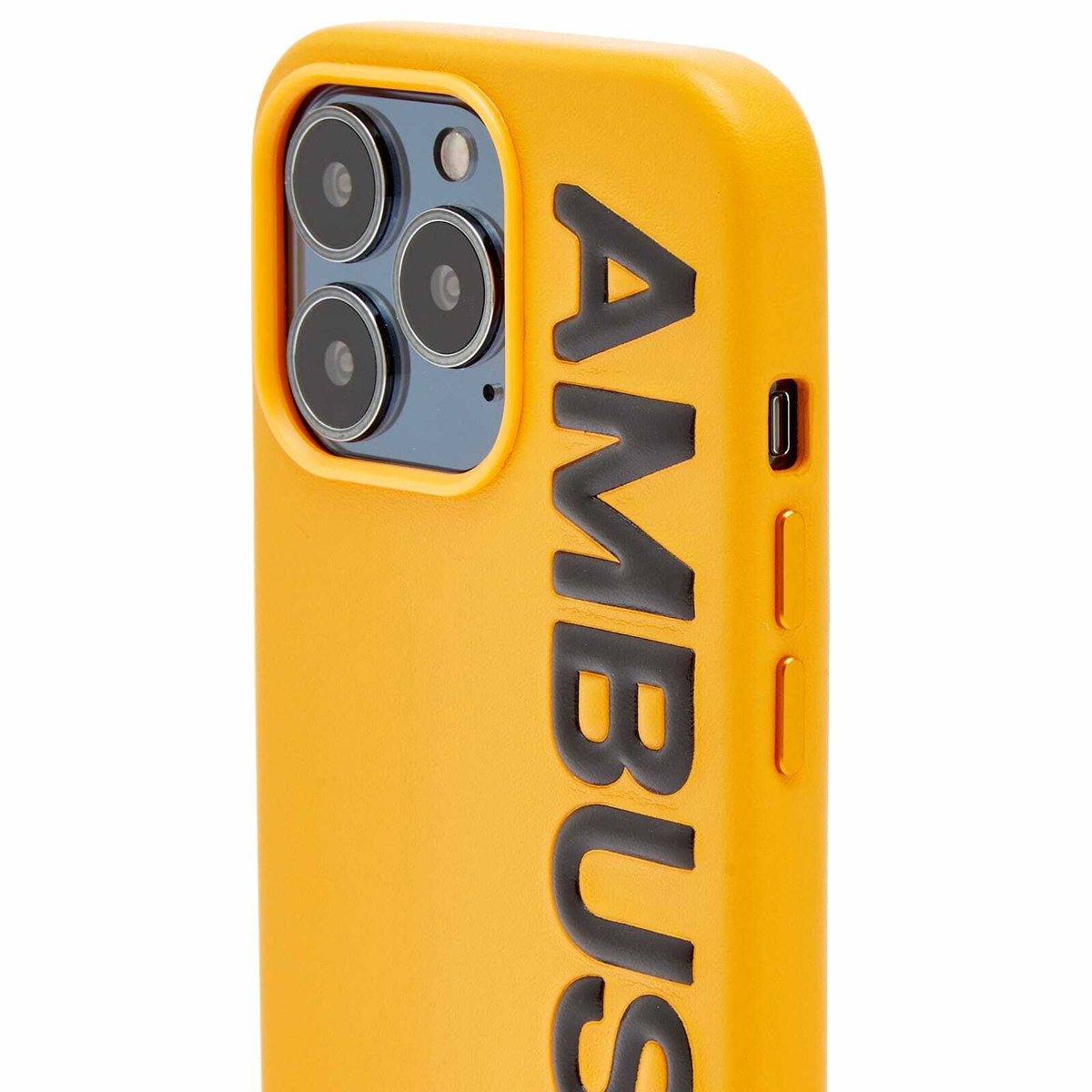 Ambush Men's Logo iPhone 13 Pro Case in Ochre Yellow Ambush