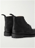 Tricker's - Stow Leather Brogue Boots - Black