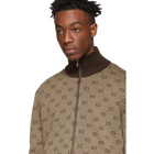 Gucci Brown GG Zip Sweater