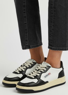 Autry Medalist Leather Sneakers White And Black