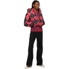 Chopova Lowena Red Argyle Puffer Jacket