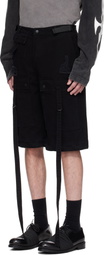 KUSIKOHC Black Straps Cargo Pants