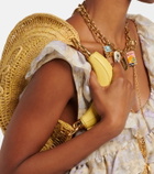 Chloé Summer Banana raffia shoulder bag