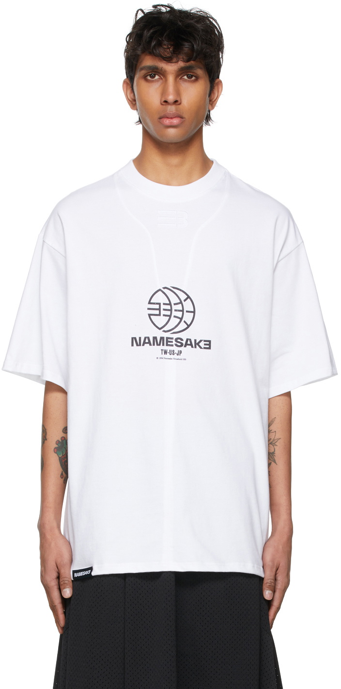 NAMESAKE White Oversized Sava Team T-Shirt