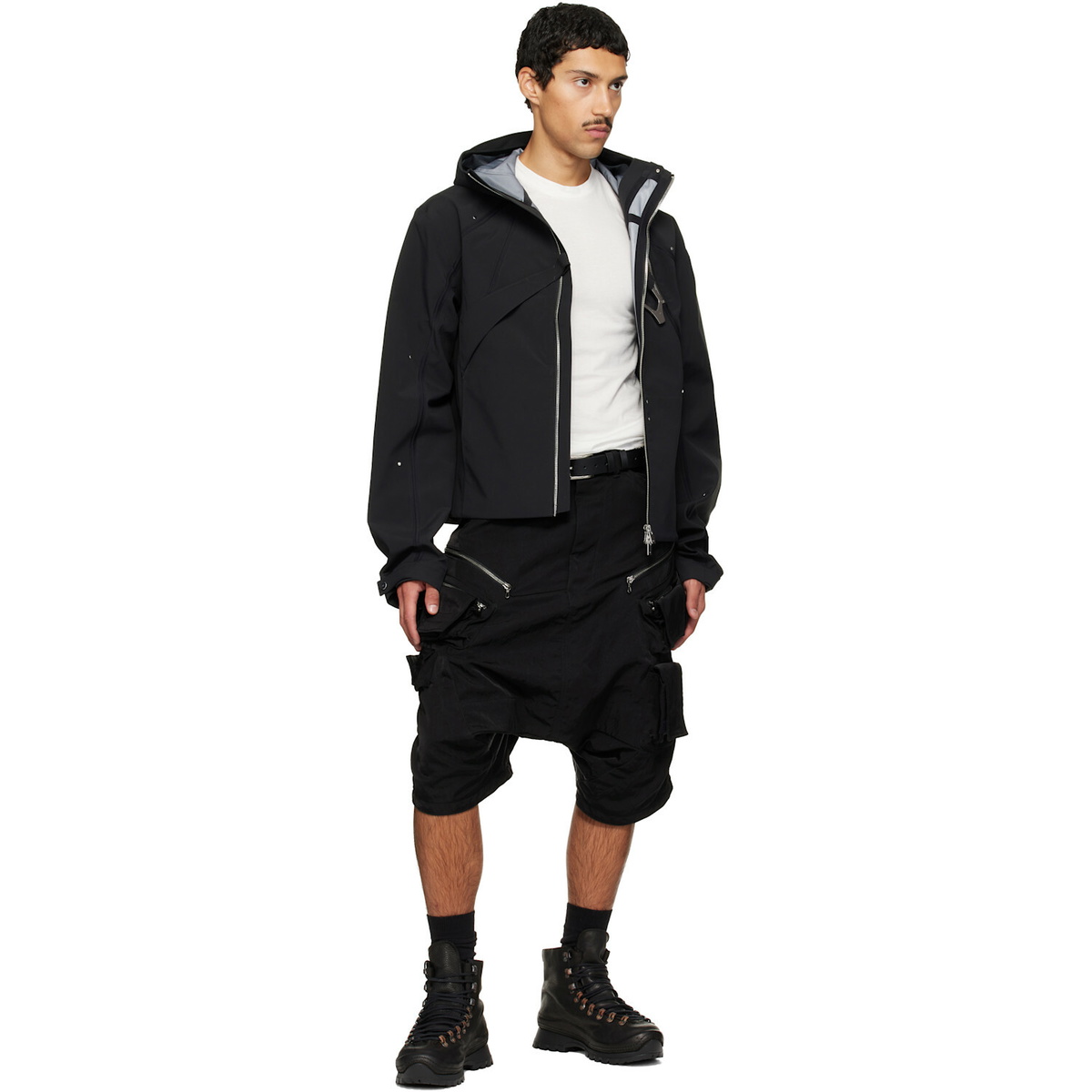 HELIOT EMIL Black & Silver Node Belt