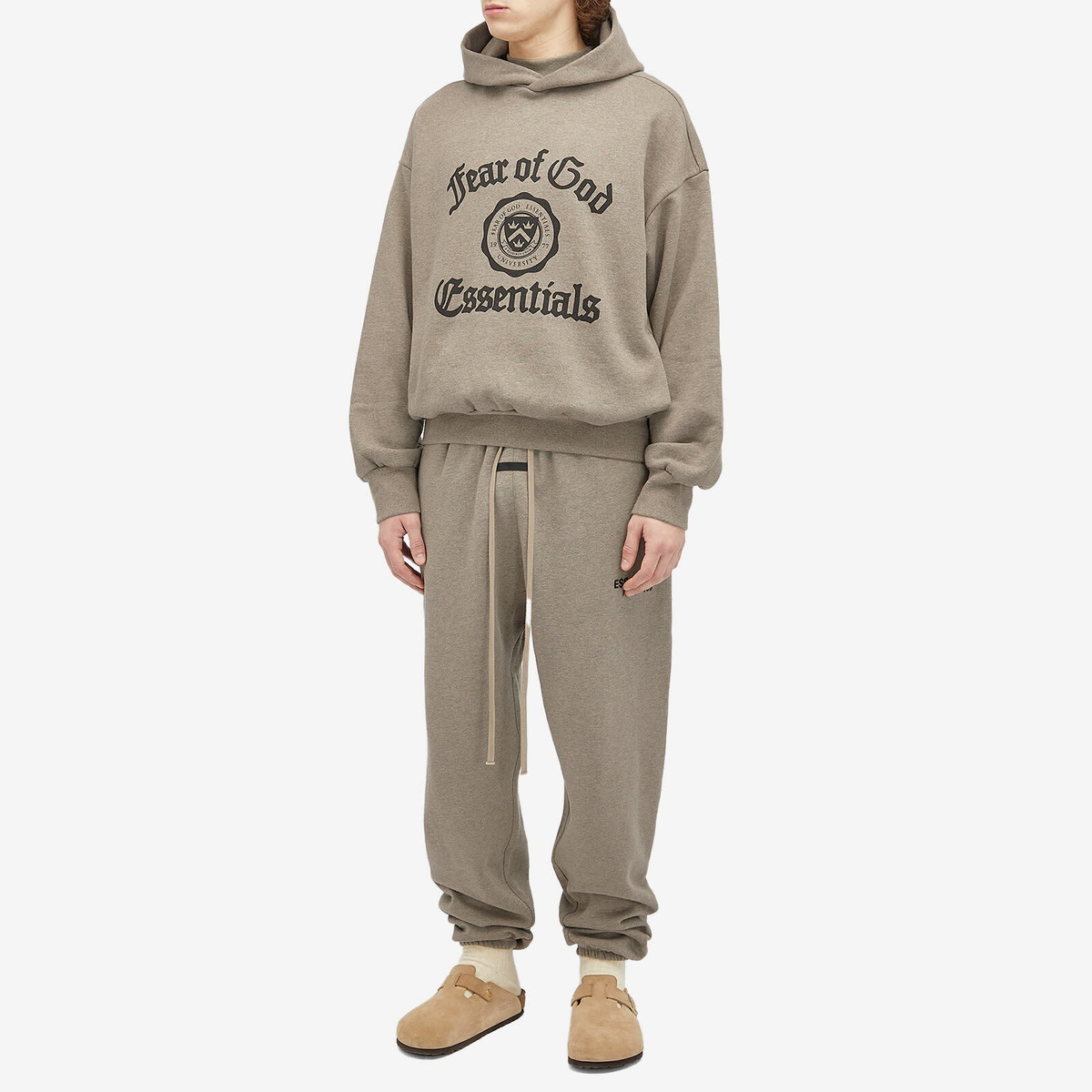 パーカー・フーディ FOG ESSENTIALS HEAVY FLEECE VINTAGE SHRUNKEN HOODIE GRAY Fear of God ESSENTIALS Heavy Fleece Vintage Shrunken Hoodie