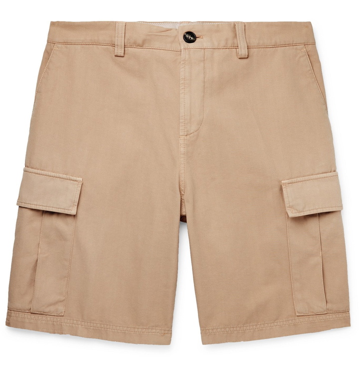 Photo: Brunello Cucinelli - Cotton-Twill Cargo Shorts - Brown