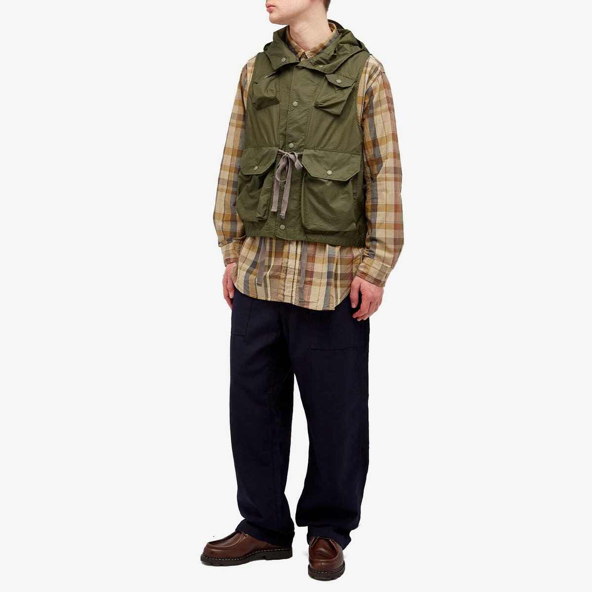【未使用】Engineered Garments 23AW Field Vest Engineered Garments Field Vest Olive Nylon Micro Ripstop