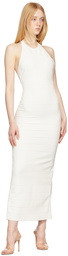 Herve Leger White Icon Halter Long Dress