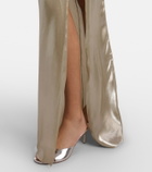 Galvan Strapless satin bustier gown