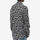 Balenciaga Men's All Over Logo Shirt in Black/Grey