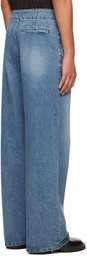 System Blue Waist Strap Jeans