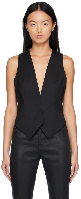 Photo: TOM FORD Black Wool Suiting Vest